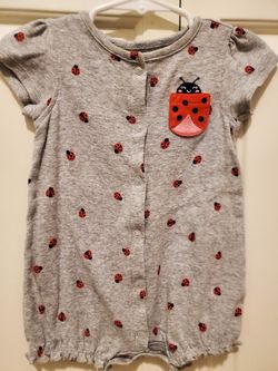 9 month Baby Carter's ladybug 🐞 snap-up romper