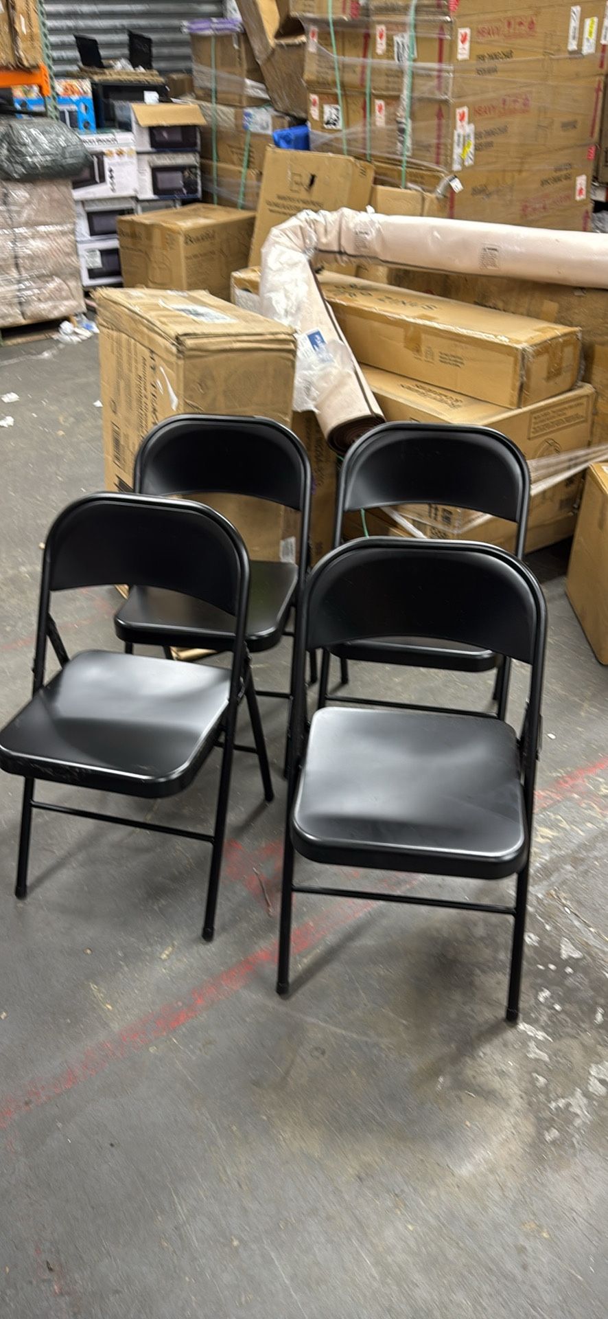 Mainstays Steel Metal Folding 4 Chairs