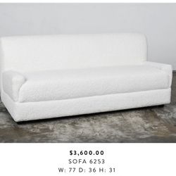 Mid Century Modern Boucle Sofa