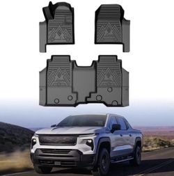Mixsuper Liner Floor Mats For 2024-2026 Chevrolet Silverado EV WT