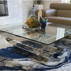 Glass Leveled Coffee Table