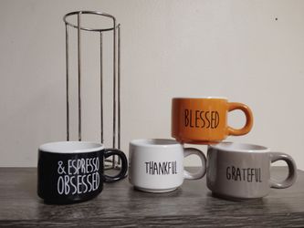Home Essentials Ceramic Espresso Mug Set