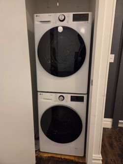 LG ThinQ Stacked Washer and Dryer Set