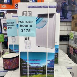 Black Decker Portable Air Conditioner 8000BTU