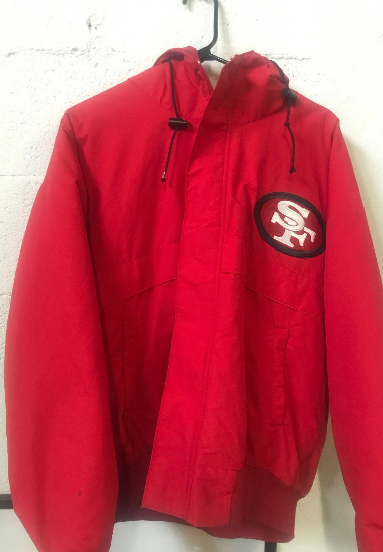 Vintage San Francisco 49ers jacket parka starter chalk line Large