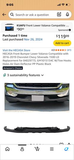 Lower Valance Silverado 2017 New