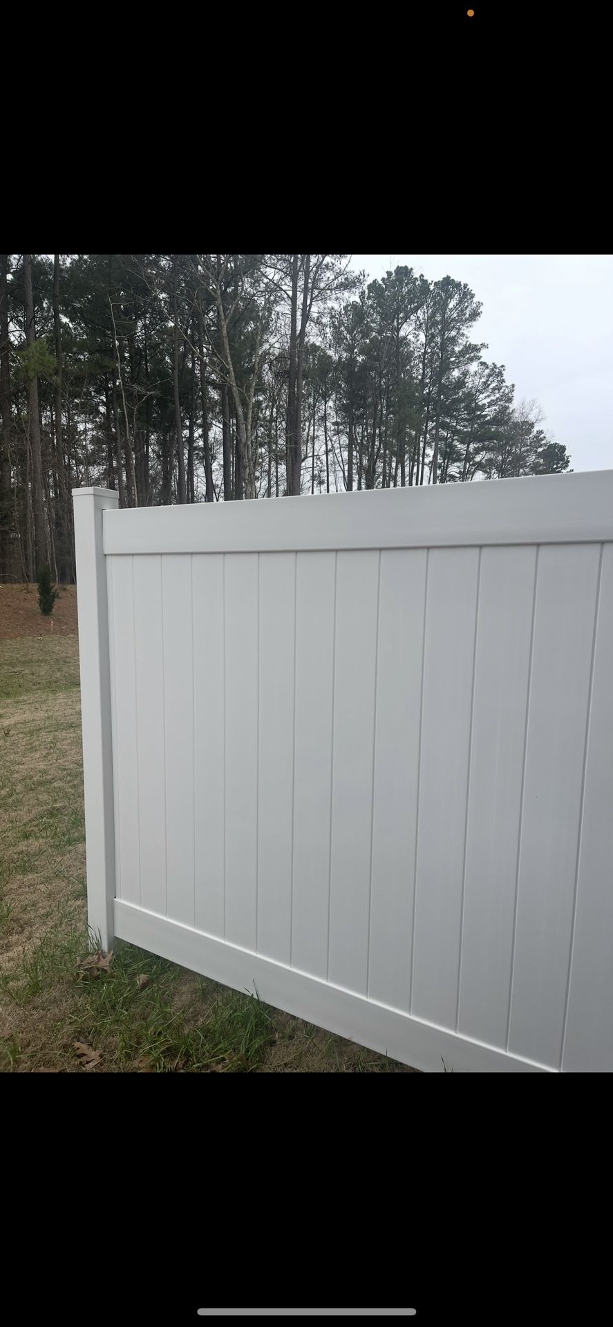 White Fence Post With Both End Caps