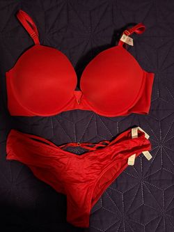 Victoria's Secret Red Bra and Panty Set