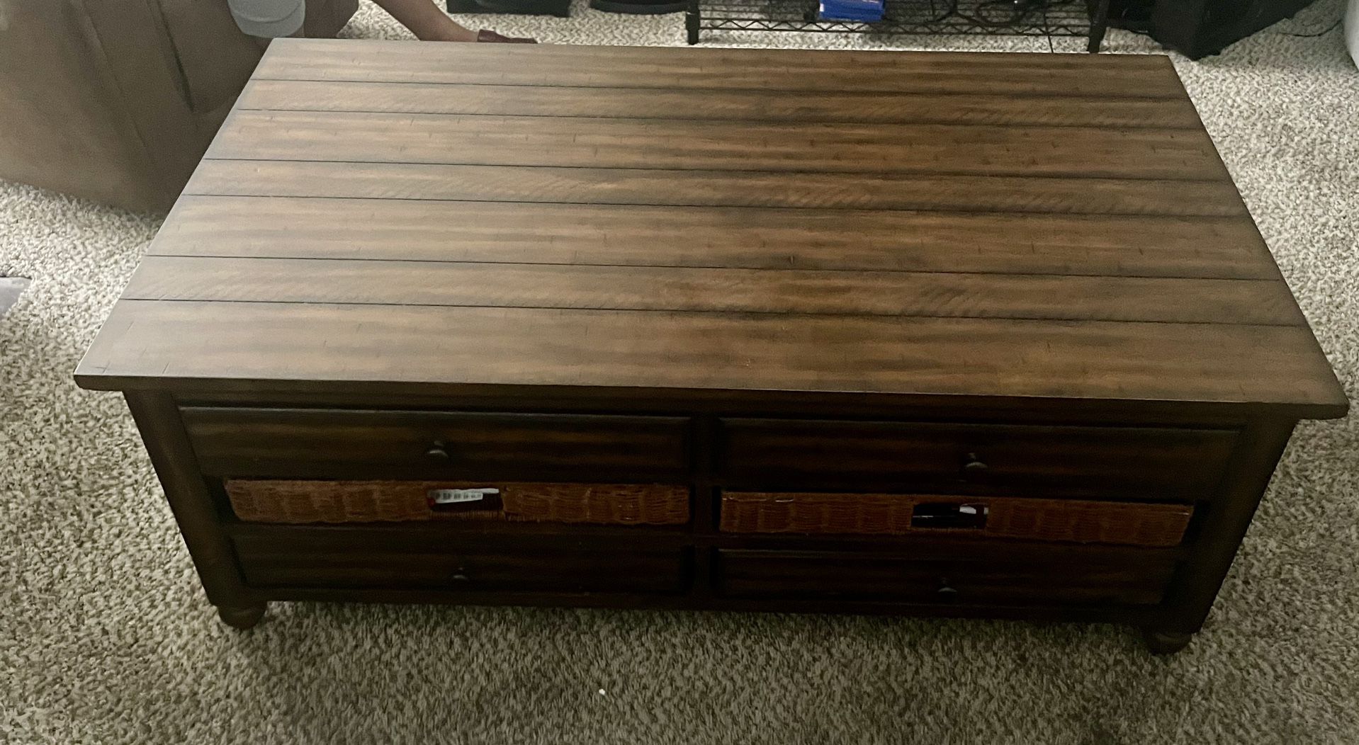 Coffee Table With Drawers And The Top List Up