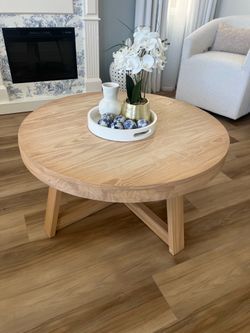 Circle living room table