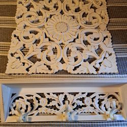 White Frame With Shelf 