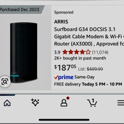 Arris Surfboard WI-FI 6 Cable Modem