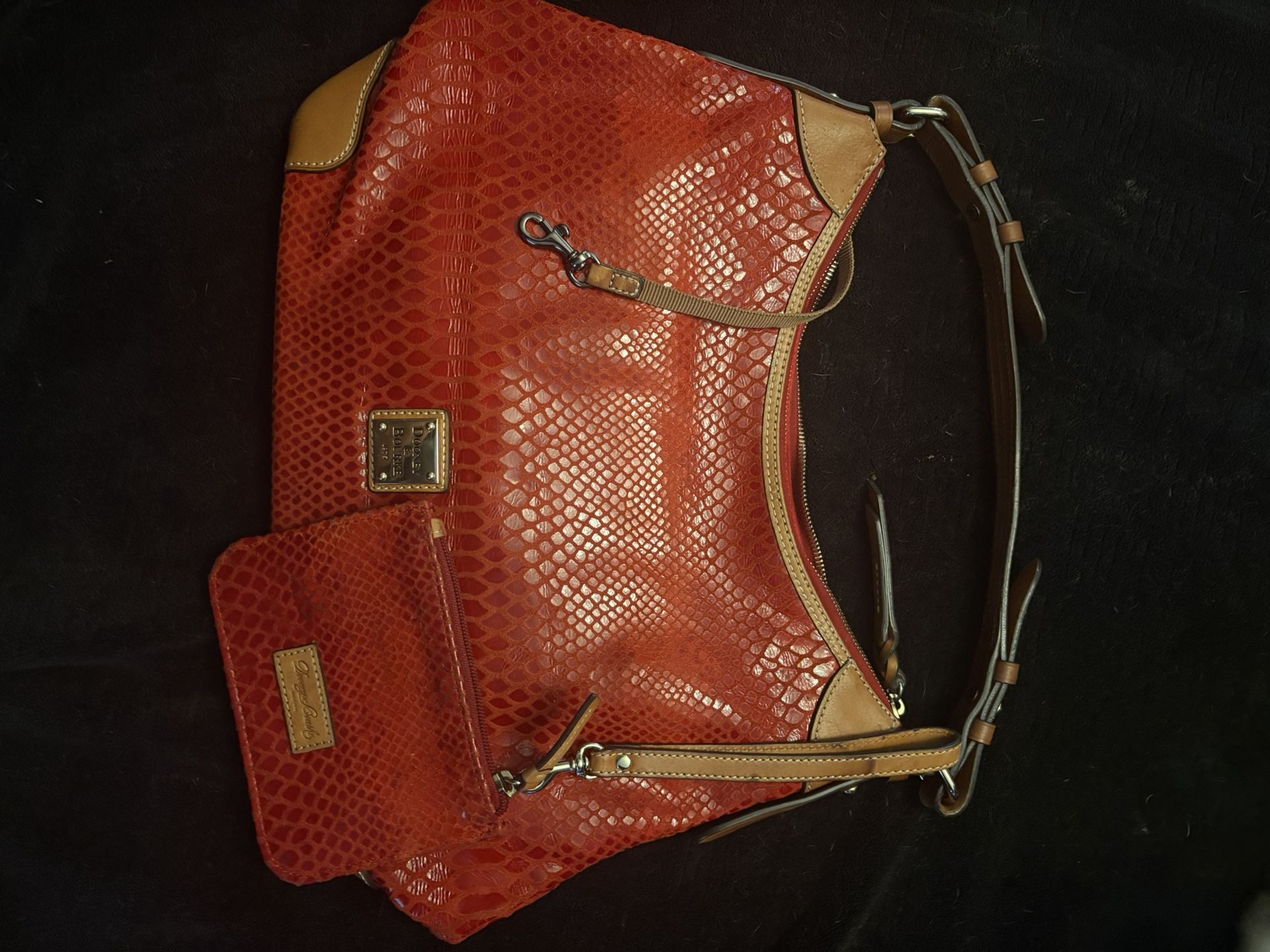 ***AUTHENTIC*** Red Dooney & Bourke Hobo Bag And Matching Pouch