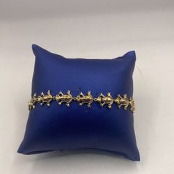 14KT Gold Frog Bracelet 