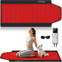 Red Light Therapy Mat, 72" x 33" Full-Body Therapy Blanket, 1436 LEDs,660nm Red Light & 850nm Near Infrared Light, 3-in-1 LEDs, 144W Rated Power, 3 Mo