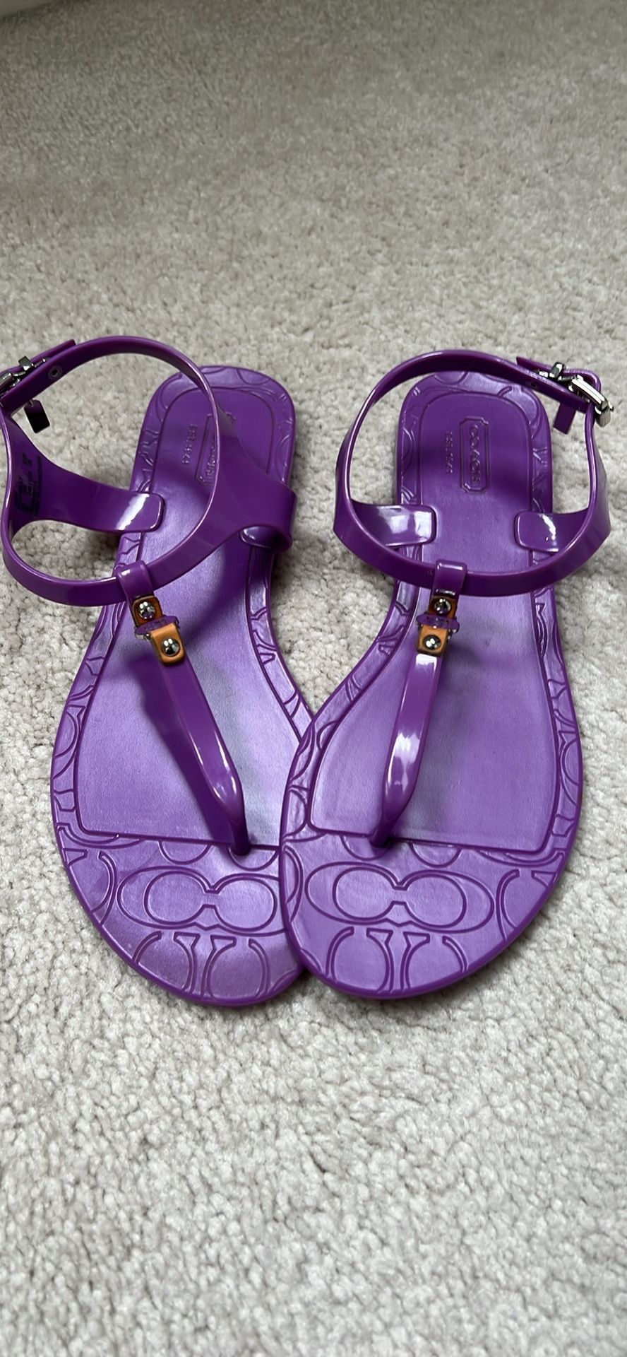 Coach Jelly Sandals Piccadilly Size 8 New