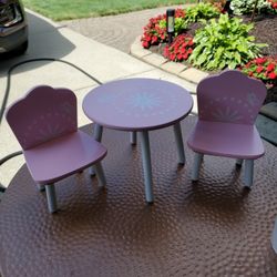 18 Doll Table And Chair Set, Wood