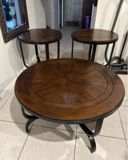 Wooden Table Living Room Set