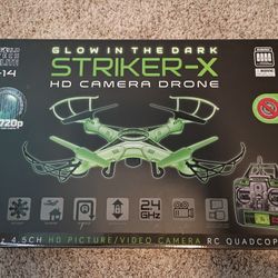STRIKER-X Glow In The Dark HD Camera Drone (Brand New, Never Opened)
