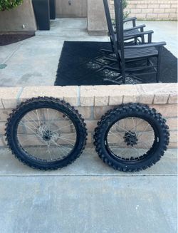 16-19 wheel dirt setup for surron lbx comes with brand new tires freshly