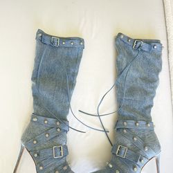 Denim High Boots From Aldo Only Used Once 