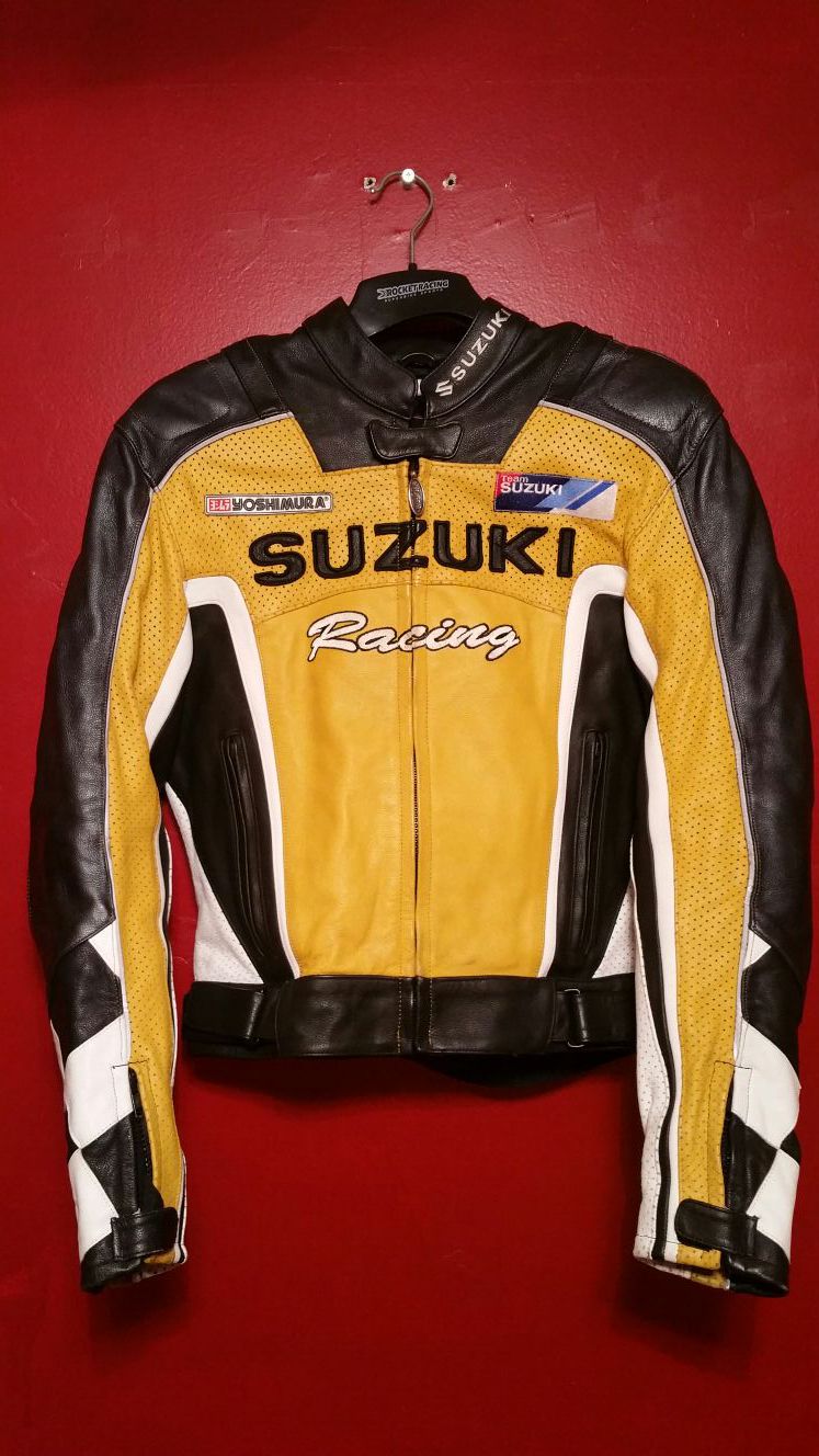 Suzuki Racing Leather Motorcycle Jacket