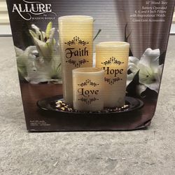 Set Of 3 Battery Operated Candles 