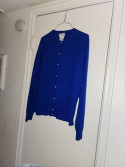 Vintage royal blue ladies sweater,  light weight