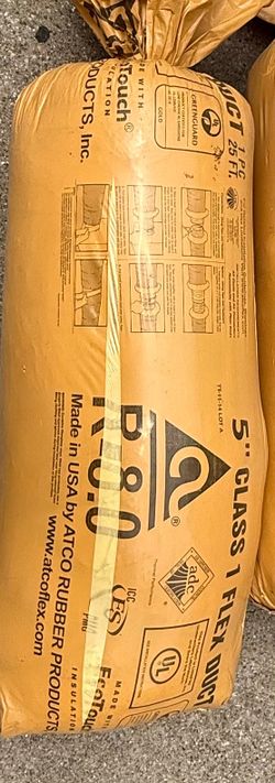 5” class flex duct R-8.0