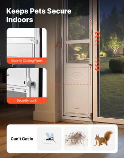 VEVOR Dog door for sliding glass doors