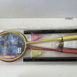 Sport Design 4 Player Badminton Racket Set With New & Pole New