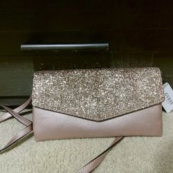 New Guess Light Pink Party Prom Dress Sparkle Crossbody  Bag