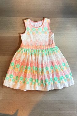 Girls Citrus Print Sleeveless Dress Size 6X