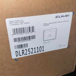 Elkay DLR(contact info removed) Lustertone 25" Drop In Single Basin Stainless Steel Kitchen Sin