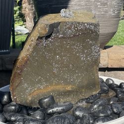 30” Custom Natural Basalt Rock Water Fountain Complete Package