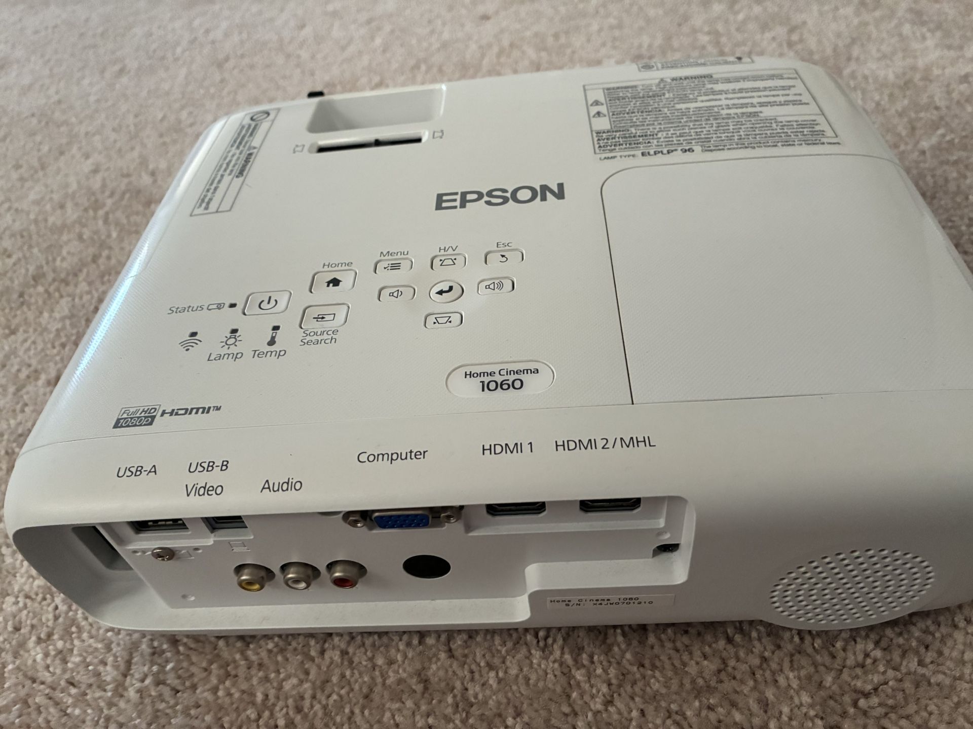 Epson Home Cinema 1060 projector