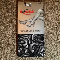 Frenchic fishnet lace tights, fashion, color black, size: M/L
