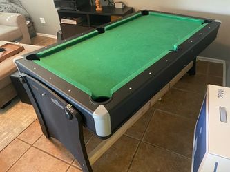 Multi-Purpose Function Air Hockey Game / Pool Table ( Broken Center Swivel ) Can be stable with Longer Lag Bolts, Operational / Studs below were added