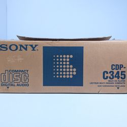 Sony CDP-C345 Compact High Density Disc Player 5 CD Changer 