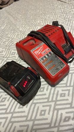 Milwaukee M18 Charger and RedLithium Battery5.0