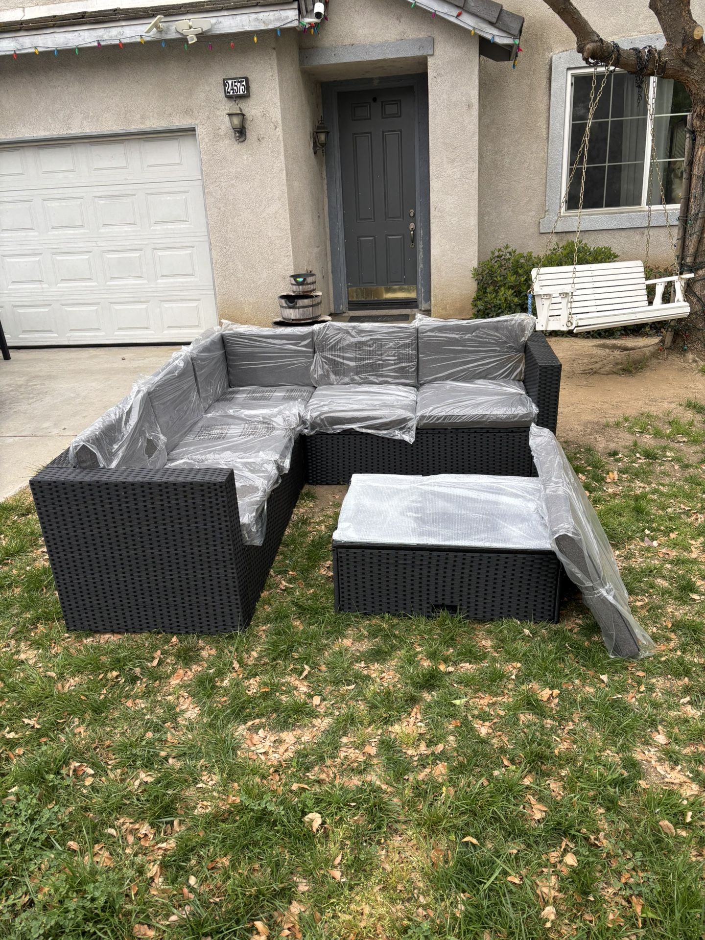 🆕🚚 Brand New Patio Set Black And Gray Patio Furniture Outdoor Patio Furniture Patio Sofa Set Outdoor Patio Furniture 🆕🚚
