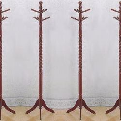 Wood Hall Tree Cherry Coat Racks