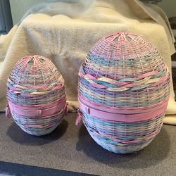 Easter Egg baskets. Large 12” High, Small  9.5” High