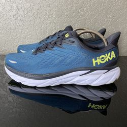 Hoka One One Clifton 8 Mens Running Shoes 1119393 BCBT Blue Size 10.5 2E