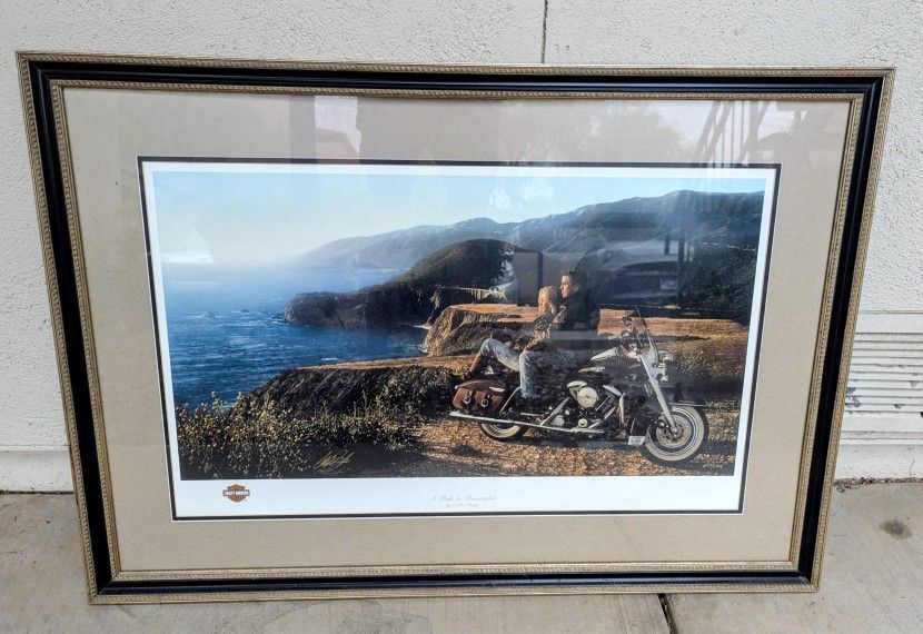 A Ride to Remember 263/1500 signed by Collin Bogle Harley Davidson Motorcycle