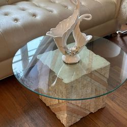 Vintage Coffee Table With Detachable Glass