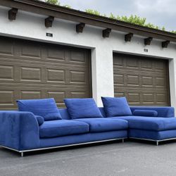 🛋️ Sofa/Couch Sectional - Microfiber - Blue - Delivery Available 🚛