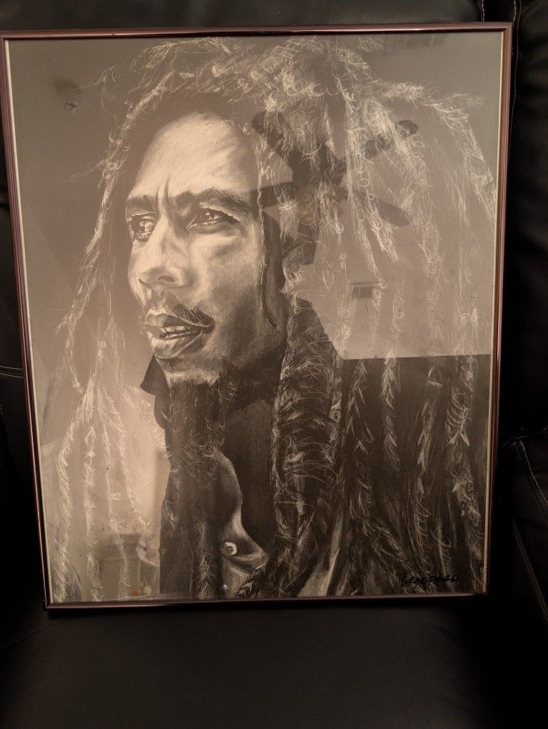 Bob Marley Detailed Art Drawing 