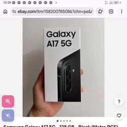 Samsung a17 5G new with screen protector and case box charger