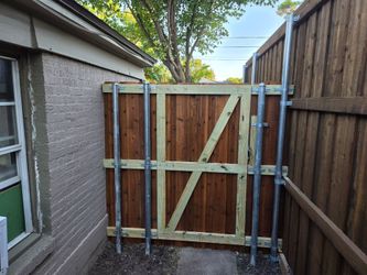 Wood fence gate